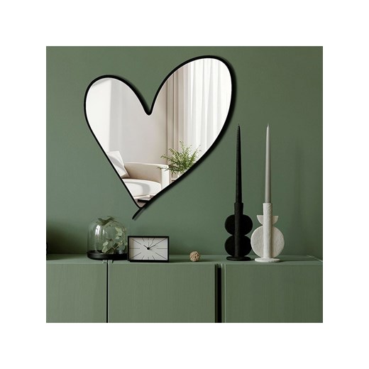 ABERTO DESIGN Lustro w kolorze czarnym - 43 x 48 cm ze sklepu Limango Polska w kategorii Lustra - zdjęcie 187709840