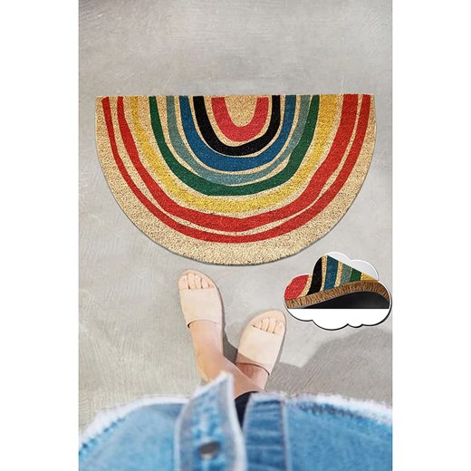 ABERTO DESIGN Wycieraczka &quot;Porque&quot; w kolorze jasnobrązowym ze wzorem ze sklepu Limango Polska w kategorii Dom - zdjęcie 187709914