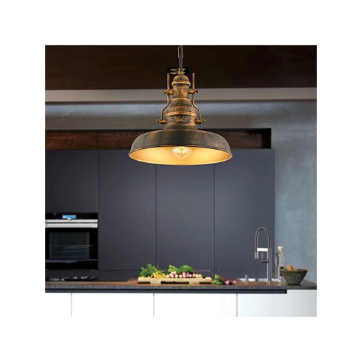 ABERTO DESIGN Lampa wisząca w kolorze brązowym - Ø 33 cm ze sklepu Limango Polska w kategorii Oświetlenie - zdjęcie 187709981