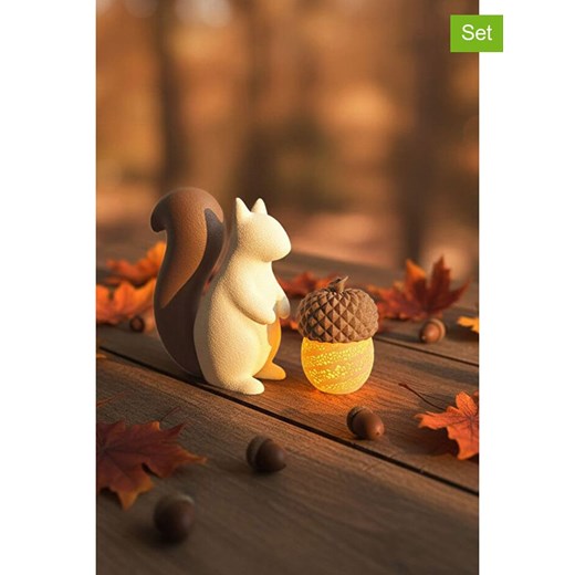 ABERTO DESIGN 2-częściowy zestaw w kolorze kremowo-brązowym ze sklepu Limango Polska w kategorii Dekoracje - zdjęcie 187710113