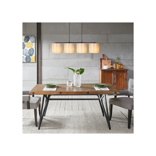 ABERTO DESIGN Lampa wisząca &quot;Valiz&quot; w kolorze beżowo-czarnym - 110 x 25 cm ze sklepu Limango Polska w kategorii Oświetlenie - zdjęcie 187710270