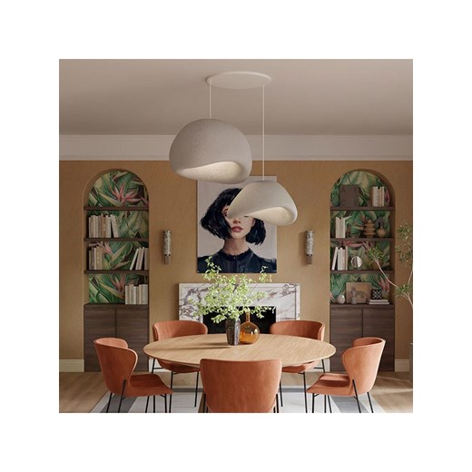 ABERTO DESIGN Lampa wisząca w kolorze szarym - 80 x 120 cm ze sklepu Limango Polska w kategorii Oświetlenie - zdjęcie 187710330