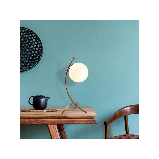 ABERTO DESIGN Lampa stołowa w kolorze biało-jasnobrązowym - 23 x 43 cm ze sklepu Limango Polska w kategorii Oświetlenie - zdjęcie 187710593
