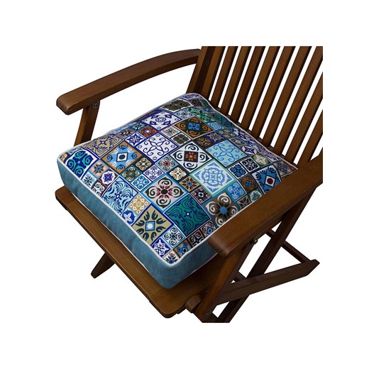 ABERTO DESIGN Poduszka w kolorze turkusowym ze sklepu Limango Polska w kategorii Poduszki dekoracyjne - zdjęcie 187710653