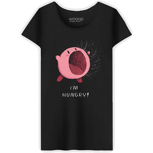 WOOOP Koszulka &quot;I&apos;m Hungry&quot; w kolorze czarnym ze sklepu Limango Polska w kategorii Bluzki damskie - zdjęcie 187710731