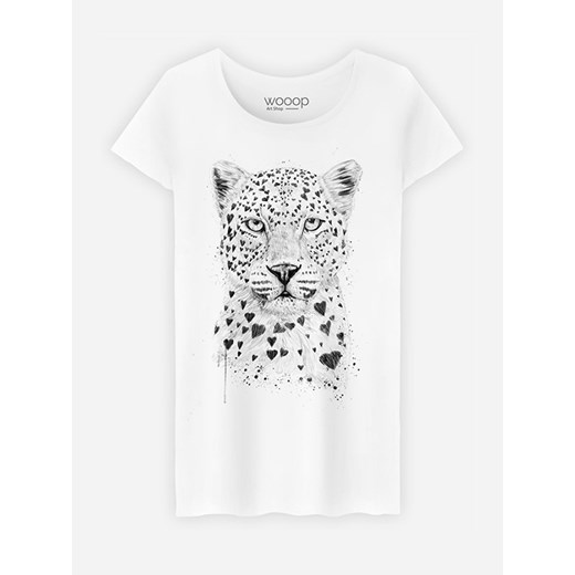 WOOOP Koszulka &quot;Lovely Leopard&quot; w kolorze białym ze sklepu Limango Polska w kategorii Bluzki damskie - zdjęcie 187710741