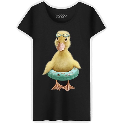 WOOOP Koszulka &quot;Duck Bouee&quot; w kolorze czarnym ze sklepu Limango Polska w kategorii Bluzki damskie - zdjęcie 187710750