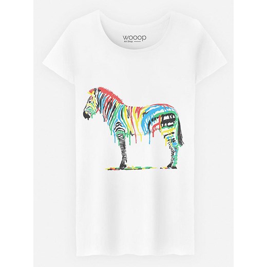 WOOOP Koszulka &quot;Fresh Paint&quot; w kolorze białym ze sklepu Limango Polska w kategorii Bluzki damskie - zdjęcie 187710760