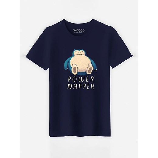 WOOOP Koszulka &quot;Power Napper&quot; w kolorze granatowym ze sklepu Limango Polska w kategorii T-shirty męskie - zdjęcie 187710780