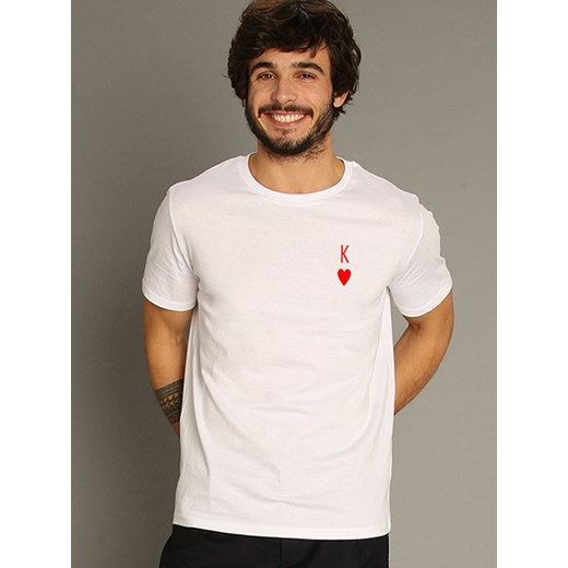 WOOOP Koszulka &quot;King&quot; w kolorze białym ze sklepu Limango Polska w kategorii T-shirty męskie - zdjęcie 187710784