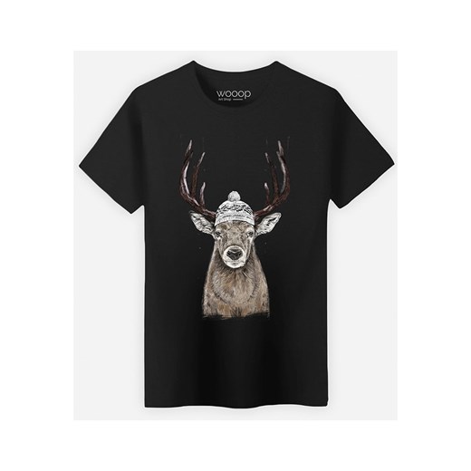 WOOOP Koszulka &quot;Let&apos;s Go Outside&quot; w kolorze czarnym ze sklepu Limango Polska w kategorii T-shirty męskie - zdjęcie 187710793