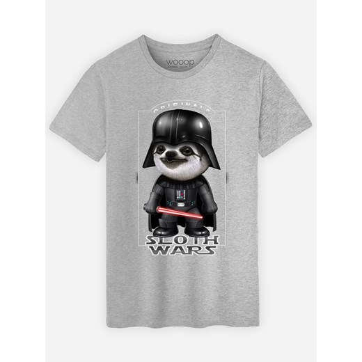 WOOOP Koszulka &quot;Sloth Wars&quot; w kolorze szarym ze sklepu Limango Polska w kategorii T-shirty męskie - zdjęcie 187710794