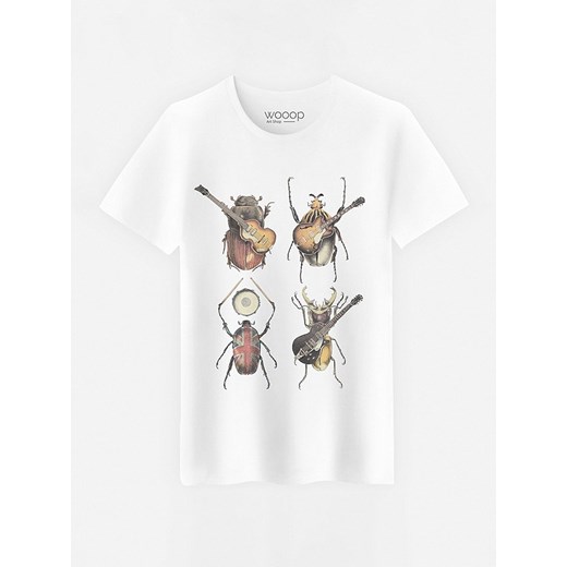 WOOOP Koszulka &quot;Beetles&quot; w kolorze białym ze sklepu Limango Polska w kategorii T-shirty męskie - zdjęcie 187710813