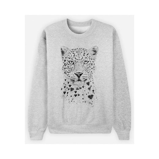 WOOOP Bluza &quot;Lovely Leopard&quot; w kolorze szarym ze sklepu Limango Polska w kategorii Bluzy damskie - zdjęcie 187710841