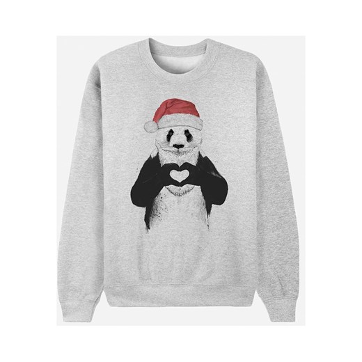 WOOOP Bluza &quot;Santa Panda&quot; w kolorze szarym ze sklepu Limango Polska w kategorii Bluzy damskie - zdjęcie 187710844