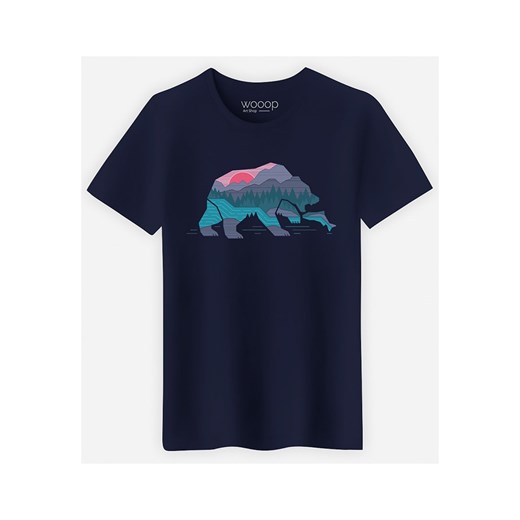 WOOOP Koszulka &quot;Bear Country&quot; w kolorze granatowym ze sklepu Limango Polska w kategorii T-shirty męskie - zdjęcie 187710891