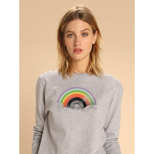 WOOOP Bluza &quot;Rainbow Classics&quot; w kolorze szarym ze sklepu Limango Polska w kategorii Bluzy damskie - zdjęcie 187710910