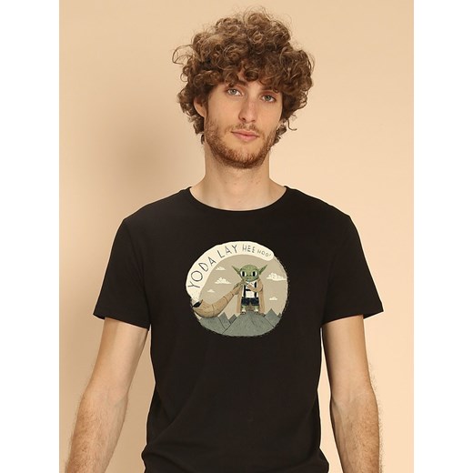 WOOOP Koszulka &quot;Yoda Layheehoo&quot; w kolorze czarnym ze sklepu Limango Polska w kategorii T-shirty męskie - zdjęcie 187710920