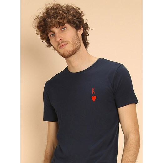 WOOOP Koszulka &quot;King&quot; w kolorze granatowym ze sklepu Limango Polska w kategorii T-shirty męskie - zdjęcie 187710923