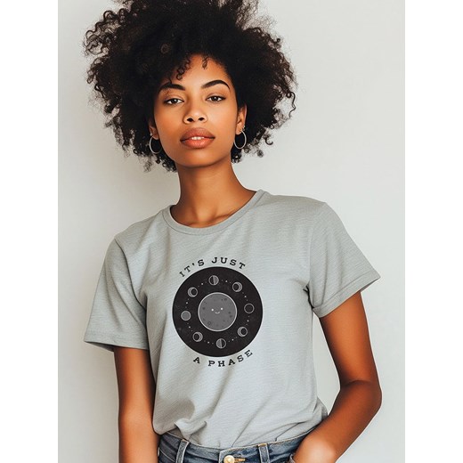 WOOOP Koszulka &quot;It´s Just a Phase&quot; w kolorze szarym ze sklepu Limango Polska w kategorii Bluzki damskie - zdjęcie 187710960