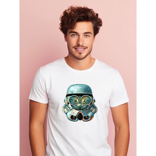 WOOOP Koszulka &quot;Trooper Cat&quot; w kolorze białym ze sklepu Limango Polska w kategorii T-shirty męskie - zdjęcie 187710961
