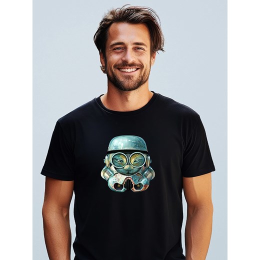 WOOOP Koszulka &quot;Trooper Cat&quot; w kolorze czarnym ze sklepu Limango Polska w kategorii T-shirty męskie - zdjęcie 187710962