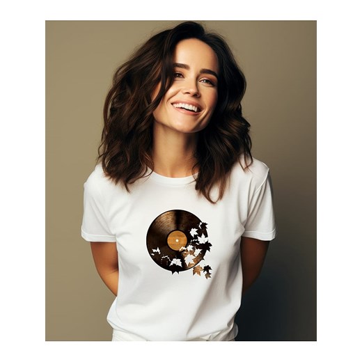 WOOOP Koszulka &quot;Autumn Song&quot; w kolorze białym ze sklepu Limango Polska w kategorii Bluzki damskie - zdjęcie 187710971