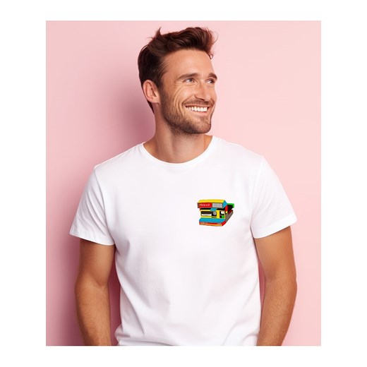 WOOOP Koszulka &quot;Captures great moments&quot; w kolorze białym ze sklepu Limango Polska w kategorii T-shirty męskie - zdjęcie 187710981