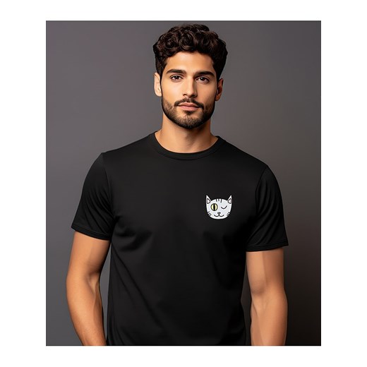 WOOOP Koszulka &quot;Chat clin doeil&quot; w kolorze czarnym ze sklepu Limango Polska w kategorii T-shirty męskie - zdjęcie 187710983