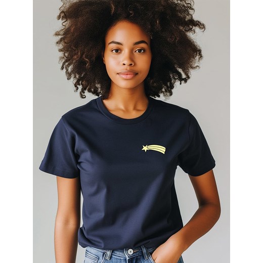 WOOOP Koszulka &quot;Etoile Filante&quot; w kolorze granatowym ze sklepu Limango Polska w kategorii Bluzki damskie - zdjęcie 187711004