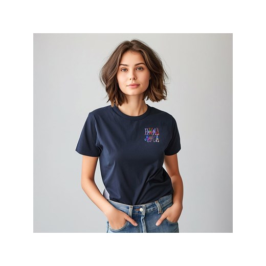 WOOOP Koszulka &quot;Hakuna matata&quot; w kolorze granatowym ze sklepu Limango Polska w kategorii Bluzki damskie - zdjęcie 187711040