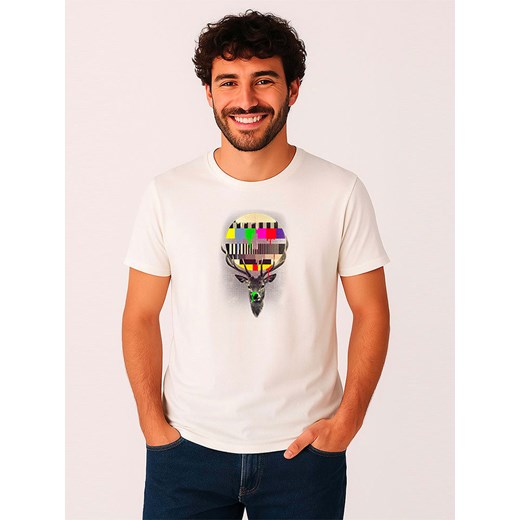 WOOOP Koszulka &quot;No signal&quot; w kolorze białym ze sklepu Limango Polska w kategorii T-shirty męskie - zdjęcie 187711071