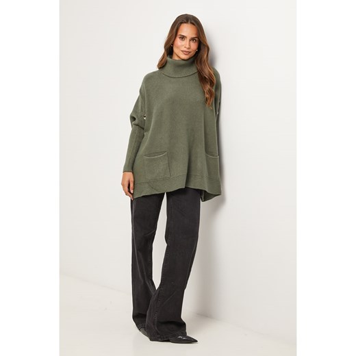 Soft Cashmere Golf w kolorze khaki ze sklepu Limango Polska w kategorii Swetry damskie - zdjęcie 187711201