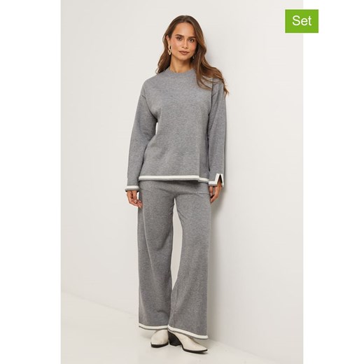 Soft Cashmere 2-częściowy zestaw w kolorze szarym ze sklepu Limango Polska w kategorii Swetry damskie - zdjęcie 187711484