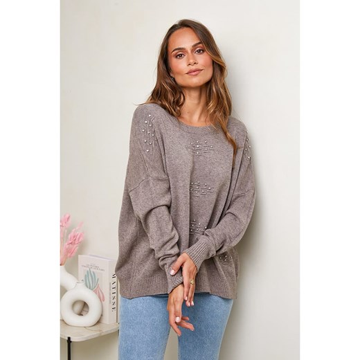 Soft Cashmere Sweter w kolorze szarobrązowym ze sklepu Limango Polska w kategorii Swetry damskie - zdjęcie 187711602