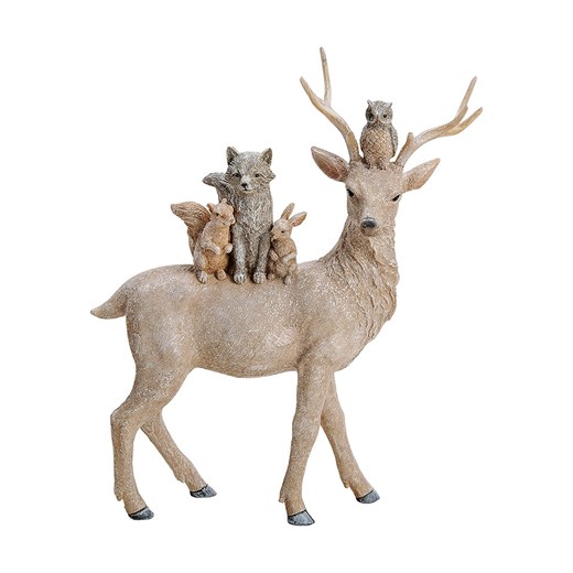 G. Wurm Figurka dekoracyjna &quot;Deer&quot; w kolorze beżowym - 28 x 35 x 10 cm ze sklepu Limango Polska w kategorii Dekoracje - zdjęcie 187712893