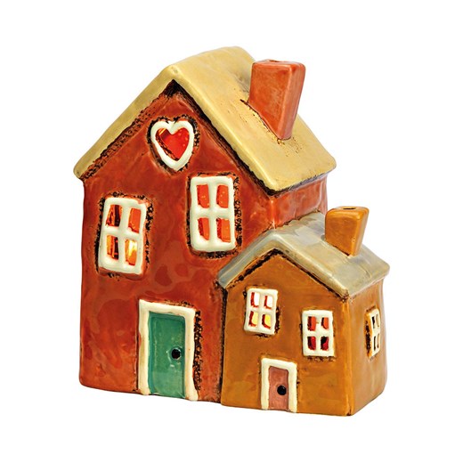 G. Wurm Świecznik &quot;House&quot; w kolorze jasnobrązowym - 14 x 15 x 8 cm ze sklepu Limango Polska w kategorii Świeczniki - zdjęcie 187712980