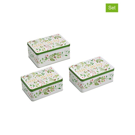 G. Wurm Pojemniki (3 szt.) &quot;Merry Christmas&quot; w kolorze biało-zielonym ze sklepu Limango Polska w kategorii Akcesoria i przechowywanie - zdjęcie 187713012