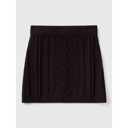 Benetton Spódnica dzianinowa w kolorze czarnym ze sklepu Limango Polska w kategorii Spódnice dziewczęce - zdjęcie 187713143