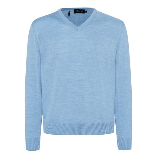 Maerz Muenchen Wełniany sweter w kolorze błękitnym ze sklepu Limango Polska w kategorii Swetry męskie - zdjęcie 187717263