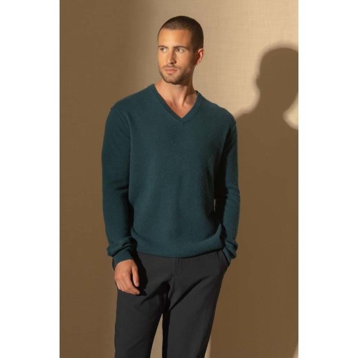 Perfect Cashmere Kaszmirowy sweter &quot;Lorenzo&quot; w kolorze zielonym ze sklepu Limango Polska w kategorii Swetry męskie - zdjęcie 187718641