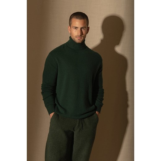 Perfect Cashmere Kaszmirowy golf &quot;Trevor&quot; w kolorze ciemnozielonym ze sklepu Limango Polska w kategorii Swetry męskie - zdjęcie 187718774