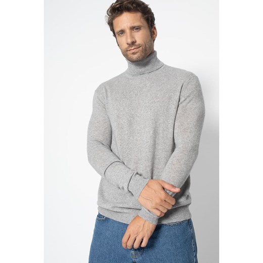 Perfect Cashmere Kaszmirowy golf &quot;Trevor&quot; w kolorze jasnoszarym ze sklepu Limango Polska w kategorii Swetry męskie - zdjęcie 187718791