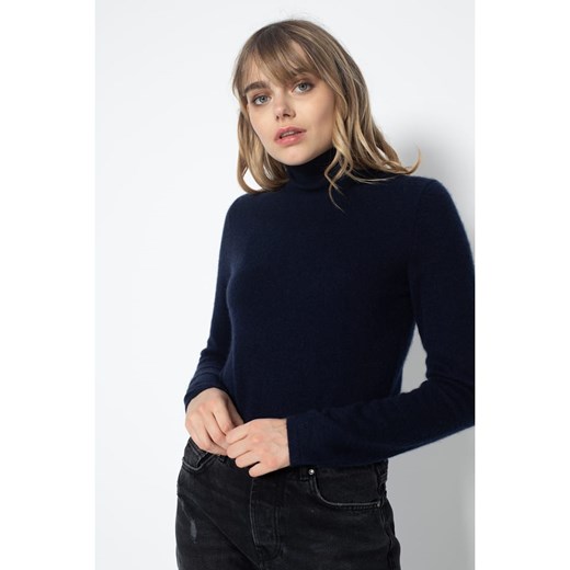 Perfect Cashmere Kaszmirowy golf &quot;Ashley&quot; w kolorze granatowym ze sklepu Limango Polska w kategorii Swetry damskie - zdjęcie 187718914