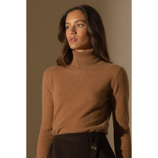 Perfect Cashmere Kaszmirowy golf &quot;Ashley&quot; w kolorze karmelowym ze sklepu Limango Polska w kategorii Swetry damskie - zdjęcie 187718924