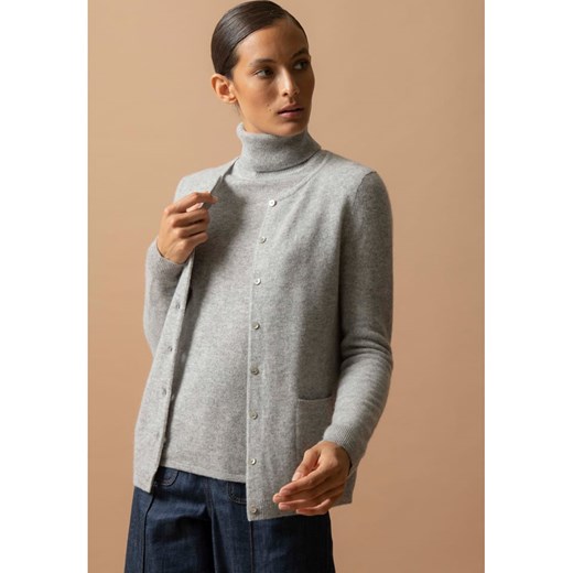 Perfect Cashmere Kaszmirowy kardigan w kolorze szarym ze sklepu Limango Polska w kategorii Swetry damskie - zdjęcie 187718962