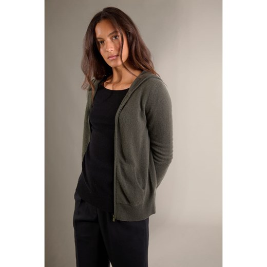 Perfect Cashmere Kaszmirowy kardigan &quot;Emma&quot; w kolorze khaki ze sklepu Limango Polska w kategorii Swetry damskie - zdjęcie 187719044