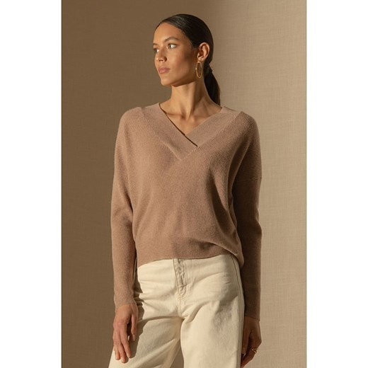 Perfect Cashmere Kaszmirowy sweter &quot;Grainne&quot; w kolorze karmelowym ze sklepu Limango Polska w kategorii Swetry damskie - zdjęcie 187719092