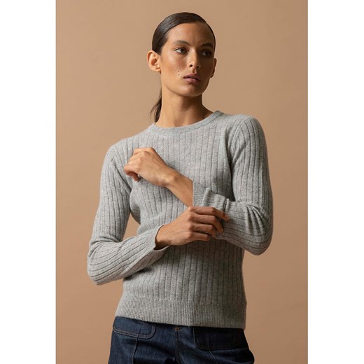 Perfect Cashmere Kaszmirowy sweter &quot;Kylie&quot; w kolorze jasnoszarym ze sklepu Limango Polska w kategorii Swetry damskie - zdjęcie 187719173