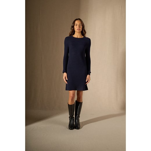 Perfect Cashmere Kaszmirowa sukienka w kolorze granatowym ze sklepu Limango Polska w kategorii Sukienki - zdjęcie 187719221